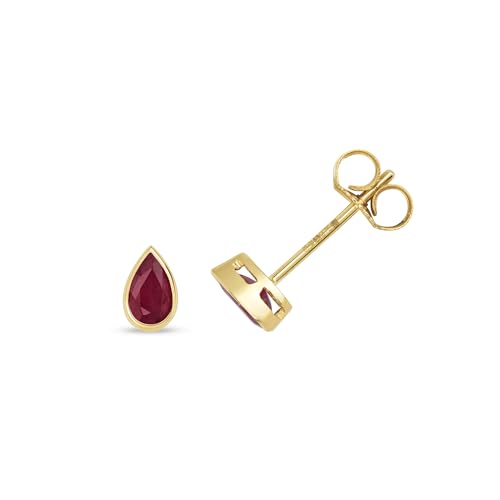 Boucles d'oreilles rubis et or jaune 375 millièmes l'excellence de la joaillerie WJS3134