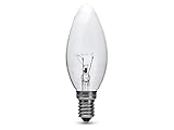 10 x 60 Watt Clear Light Bulbs Candle Lamps - SES/E14 Small Edison Screw Base-240V