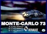 rallye auto octobre 2018 30x20 cm plaque métal 30x20cm alpine renault a110 rallye monte carlo 1973