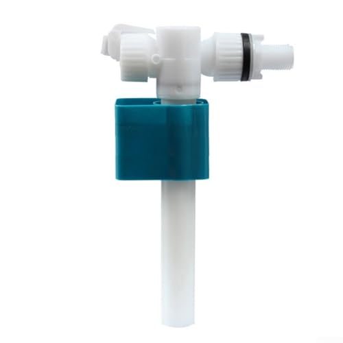 Válvula de llenado de cisterna de inodoro de entrada lateral con altura de flotador ajustable, construcción ABS para entrada de agua horizontal, compatible con tanque de descarga estándar de baño