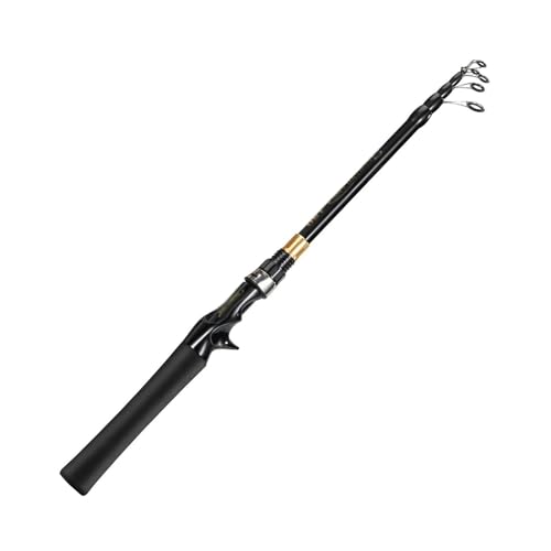 FZL02068LM Caña de Pescar Caña telescópica portátil de 1,8 M/2,1 M/2,4 M, Aparejos de Pesca ultraligeros, cañas de Pescar con señuelo de Fibra de Carbono caña de Pescar(2.1m)