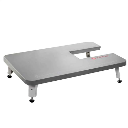Mesa de extensão SINGER para máquinas de costura Facilita Pro 4423, 4432 e mais – 38,8 x 25,4 cm, encaixe rápido, pés dobráveis, régua integrada – ideal para projetos grandes