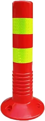 noxozoqm Soft Rubber Fixed Type Parking Bollards, High Visibility Yellow and Red Car Parking Barrier Post Warning Barrier Blocking Bollards Residential District Parking Posts (Size : 45cm(Red and YEL