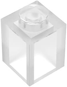 Building Brick 1x1 100 PCS, Compatible with Major Brand Parts and Pieces 3005, Colour:Dark Grey