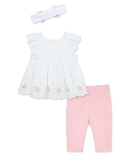 Little Me Baby Girls' 3-Piece Tunic, Pant and Headband Set, 3-24 Months2