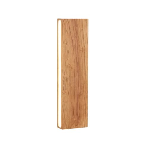 Aplique de pared interior nórdico LED rectangular de madera para sala 2