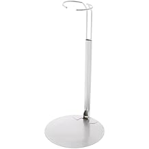 Plymor DSP-10S Silver Adjustable Doll Stand, fits 16, 17, 18, 19, 20, 21, 22, 23, and 24 inch Dolls or Action Figures, Waist is 2.5" - 3.5" wide, 7" - 9" around