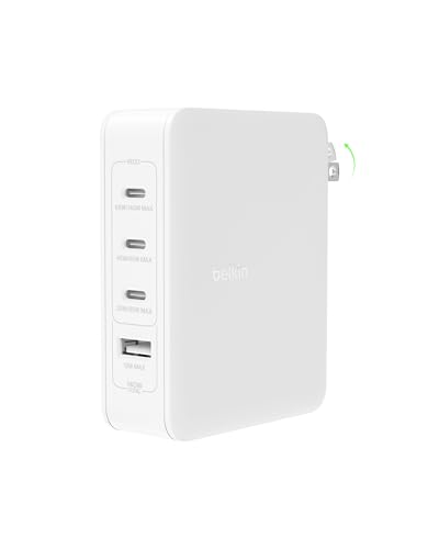 Belkin 140W GaN Charger (4-Port, 3× USB-C + USB-A)