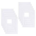 10 Pcs Photo Mounts A3 to Fit A4, White Paper Acid Free Picture Mounts Mat, Cardboard Photo Mount for Frames for A4 Paintings Prints Image Artworks (A3)