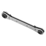 SHERCHPRY Doppelseitiger Ratschenschlüssel Hlk Kältemittelschlüssel aus Stahl mit Ergonomischem Griff für Klimaanlagenreparatur und Heimwerker