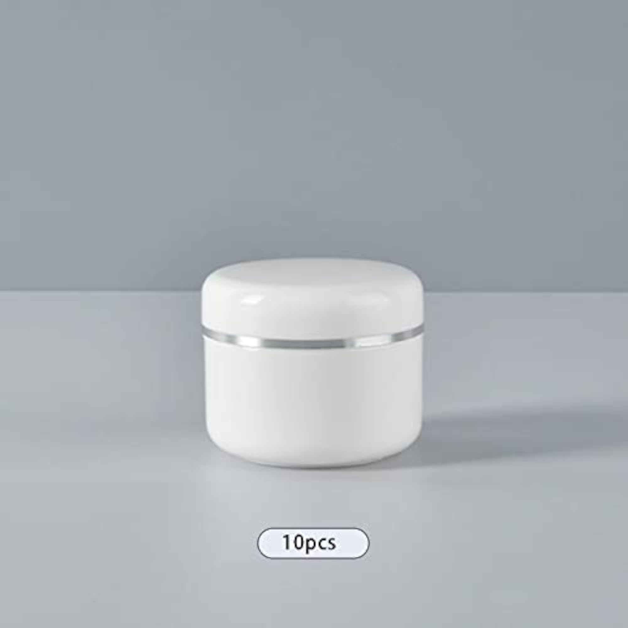 10x Mini Round Pot Jars Empty Containers Travel Toiletries