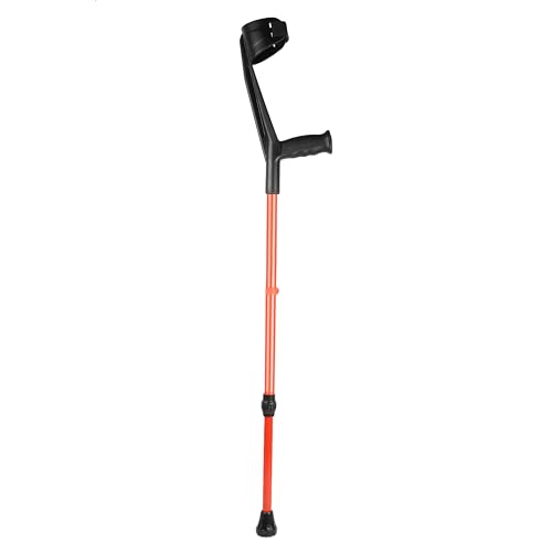 Image of Elbow Crutch For Walking /Patients /Fractured Leg /Injured People With Adjustable Height For Men And Women (Red)