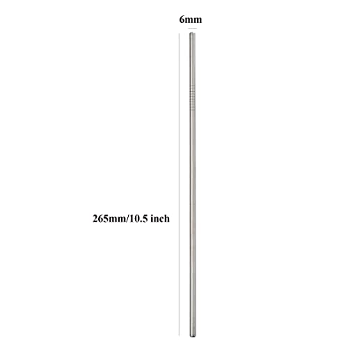 Pitillos de acero inoxidable 24 pcs 26.7 cm rectos reutilizables miniatura 2