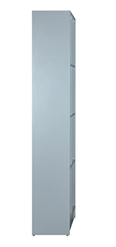 Image of DeckUp Meritus-L 4-Shelf Engineered Wood Book Shelf and Display Unit (White, Matte Finish)