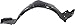 Evan Fischer Fender Liner Front, Driver and Passenger Side Compatible with 2011-2013 Hyundai Elantra Plastic Material, Set of 2, (2) Fender Liners - HY1249125, HY1248125