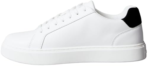 Calvin Klein Baskets Cupsole Homme Classic Laceup en Cuir, Blanc (Bright White/Black), 41