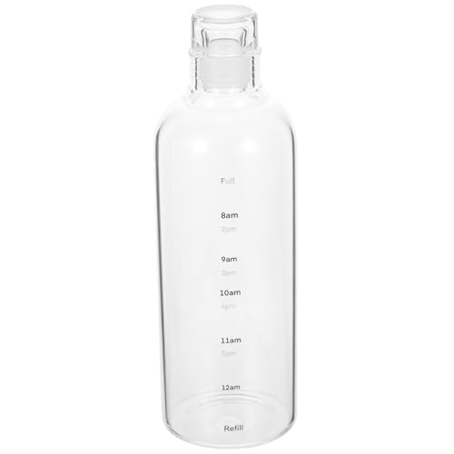 KESYOO 透明大容量ウォーターボトル 軽量耐久プラスチック製 飲料保存用 ジム アウトドア キャンプ向け 持ち運び簡単 目盛り付き飲料容器