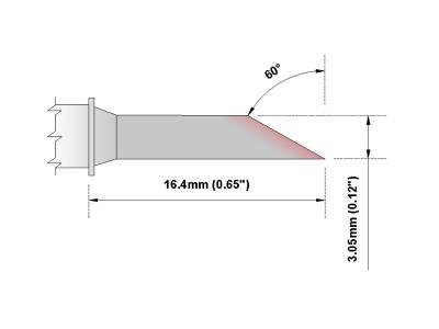 Image of Thermaltronics PM80LR401 Hoof Long Reach 60deg 3.05mm (0.12in)