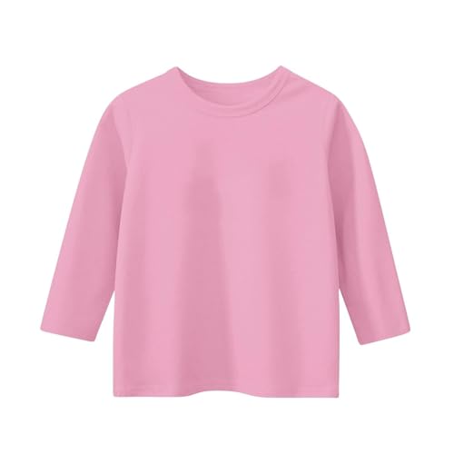 Girls 3/4 Length Sleeve Top Toddler Summer T-Shirt Crewneck Tee Soft Solid Casual Blouse Clothes Trendy Kids Outfit3