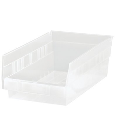Quantum QSB102CL Clear Economy Shelf Bin, 11-5/8