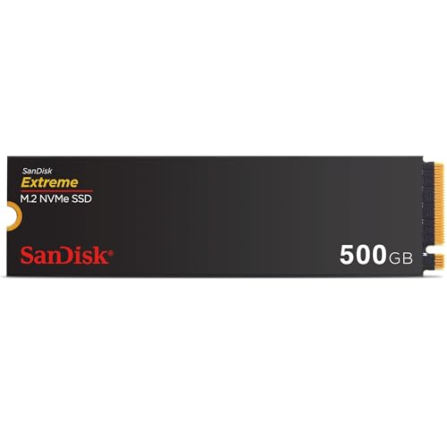 SanDisk Extreme 500GB, M.2 2280 PCIe Gen 4 NVMe SSD, con velocità di lettura fino a 5150 MB/s