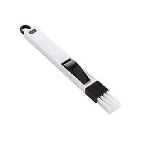 Image of Window Gap Cleaning Brush with Dustpan Sliding Door Track Cleaner Crevice Dust Removal Tool for Home Kitchen Bathroom.