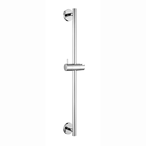 Enki, S12, Shower Slider Riser Rail, Riser Includes Shower Head Holder Bar And Shower Pole For Shower Head, Durable Matte Chrome Finish