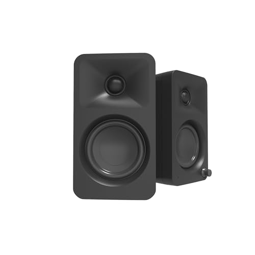 Kanto ORA 100W Powered Bi-amp Reference Desktop Computer Speakers w/Bluetooth 5.0 & USB-C | 100 Hz Crossover | Reference Quality Sound | Pair | Black