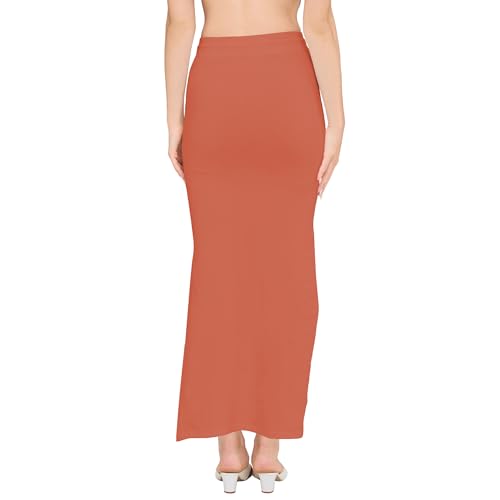 Image of DESI GIRL Cotton Lycra Stretchable Saree Shapewear Petticoat with Drawstring for Women | Fishcut Saree Petticoat with Side Slit for Easy Movement | Saree Shaper | Long inskirt