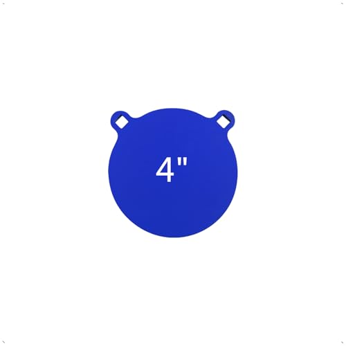 VOLUNU AR500 Steel Targets for Shooting-1/2inch Thick 4 inch Diameter Metal Shooting Plates,High-Vis Blue Gong Target for Range Training & Rifle Practice