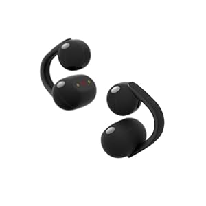 Sony LinkBuds Clip Open-Ear-Kopfhörer, Komfortables Clip-On-Design, 3 Hörmodi und satter Klang, IPX4, klare Anrufe, 37 Std. Akkulaufzeit, KI-Sprachassistent, TIPP-Steuerung, iOS & Android – Schwarz