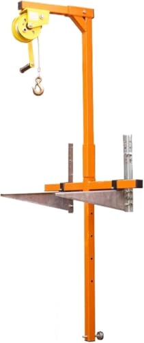 Grúa portátil para instalación de Aire Acondicionado: Dispositivo de elevación con manivela, cabrestante de 20 m y Soporte para una fácil instalación y Soporte.