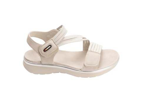 IVACHY Women's Sporty Comfort Sandals with Adjustable Velcro Straps - Cushioned Footbed, 4 Colors