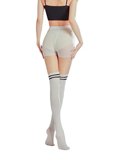 Image of Sahabowi Women Sheer Tights, High Waist Pantyhose, Vintage Control Top Stockings(Patterns Colourful), Pantyhose5