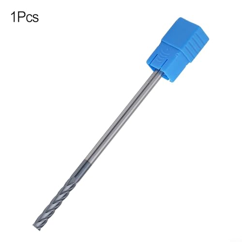 Image of Carbide Square End Mill Cutter, 4 Flute Extra Long Shank 6Mm*150mm Carbide End Mill for Milling Alloy Steels, Hardened Steel, Metal & More