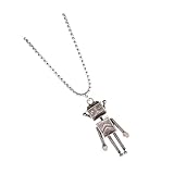Collier pendentif – fabriqué dans un matériau durable et sûr, d'excellente qualité et conçu pour durer. collier pendentif style robot vintage