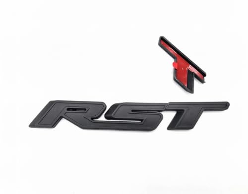 Image of 1Pc RST Tailgate Emblem Letter Badge Inserts Sticker Replacement for 2019 2020 2021 Silverado 1500 Tahoe Yukon SUV 4x4 (Overlay Matte Black)