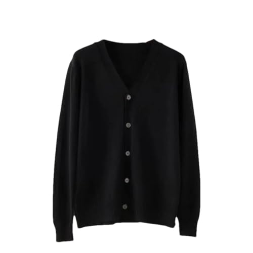 Men's Cashmere Cotton Blend Cardigan Sweater V-Neck Single Breasted Business Knitted Jumper