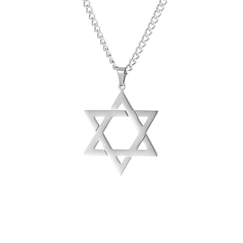 Collier étoile de David en argent 925 le cadeau idéal avec pendentif hexagramme et chaîne