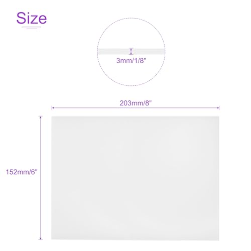 Image of DMiotech 2 Pack 6 x 8 x 0.1 Inch Plastic UHMW Sheets, Ultra High Molecular Weight Polyethylene, Opaque White Polyethylene Board for Automotive, Chemical, Manufacturing, DIY Home Kitchen