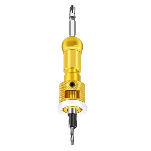 Zuasdvnk - Broca para fresar madera, taladro para madera (broca de encimera, herramientas de carpintería, taladro central, taladro de fresa ajustable, taladro separador con escala y limitador para