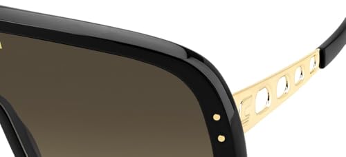 Carrera Men's Casual Rectangular Sunglasses, Black Gold/Black Brown Green Antireflex, 99/1/1403