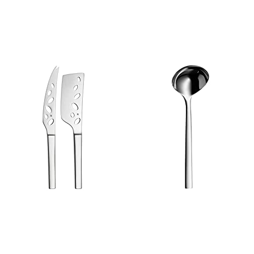 WMF Nuova Käsemesser Set 2-teilig, Cromargan Edelstahl poliert, spülmaschinengeeignet & Nuova Saucenlöffel 18 cm, Soßenkelle, Cromargan Edelstahl poliert, Suppenkelle spülmaschinengeeignet WMF Nuova Käsemesser Set 2-teilig, Cromargan Edelstahl poliert, spülmaschinengeeignet & Nuova Saucenlöffel 18 cm, Soßenkelle, Cromargan Edelstahl poliert, Suppenkelle spülmaschinengeeignet