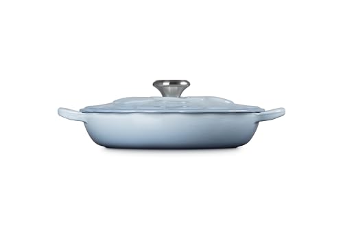 Image of Le Creuset Enameled Cast Iron Petal Braiser, 2.25 qt., Coastal Blue