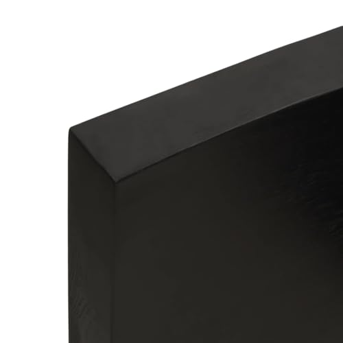 Estantería de pared de roble macizo marrón oscuro 80x40 cm 7