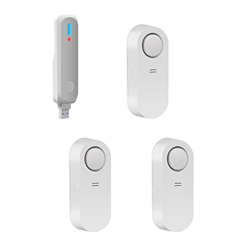 Ouvopo Wifi Water Leak Detectors 4 Pack, 120Db Audio Alarm Sensor, Sensitive Leak And Drip Alert，For Bedrooms, Basement, Kitchen, Bathroom, Laundry (Not Support 5G Wifi) #TOP12