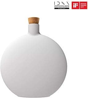 Daroma 125ml Iris Vase Aroma Diffuser, Unique Cork Plug Off Ultrasonic Aromatherapy Essential Oil Nebulizing Scent Air Mist Room Humidifier Home Office Decretive Gift Box, White