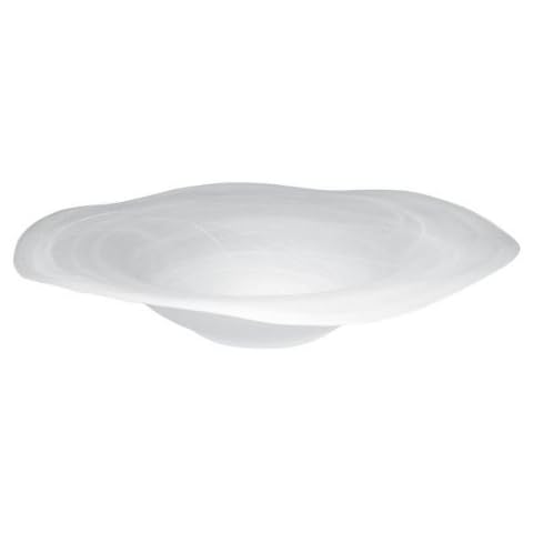 Budawi® Brunnenschale Flower rund weiß Glasschale Ø 40 cm Cover