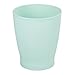 mDesign Round Plastic Bathroom Garbage Can, 1.25 Gallon Wastebasket, Garbage Bin, Trash Can for Bathroom, Bedroom, and Kids Room - Small Trash Can - Fyfe Collection - Mint Green