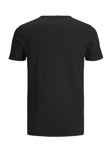 JACK & JONES Herren Jacbasic V-neck Tee 2 Pack T Shirt, Schwarz, XXL EU – Ansicht 4